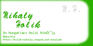 mihaly holik business card